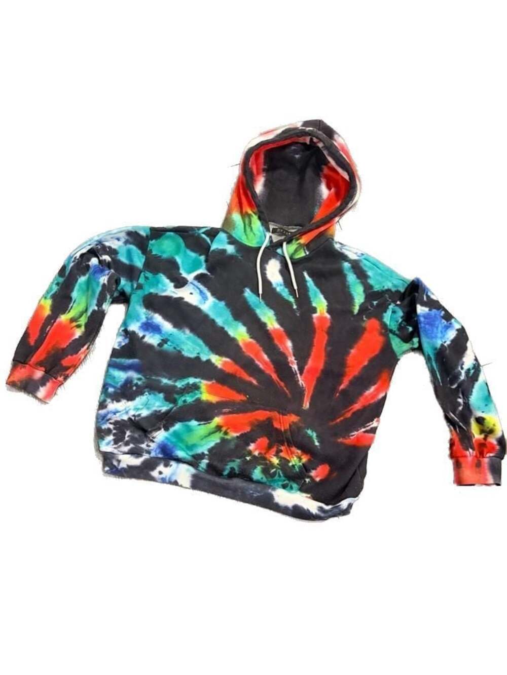 Beans Multi-Color Spiral Tie-Dye Pullover Hoodie